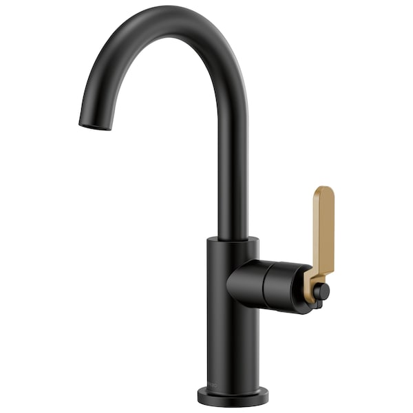 Brizo Litze Bar Faucet with Arc Spout and Industrial Handle 61044LF-BLGL - main